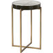 Sheena 22 X 15 inch Clear / Antique Brass End Table